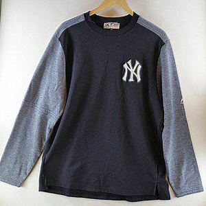 Majestic MLB New York Yankees Authentic Collection Sweater Shirt Large Navy Blue